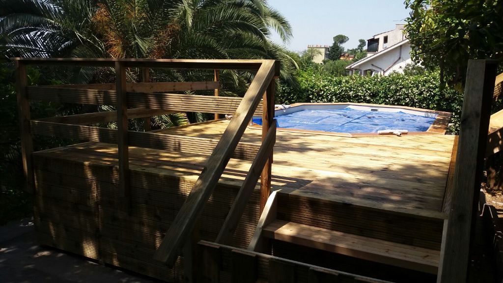 piscina fuoriterra legno economica roma latina